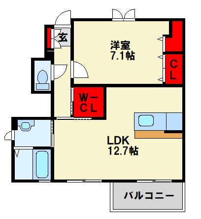 シャーメゾン牧山 間取