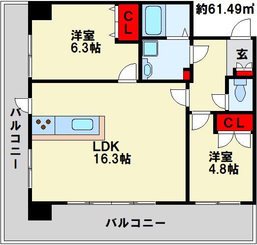 クラシオン社ノ木 間取り図