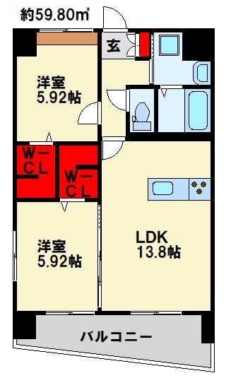 THE SQUARE Glory Residence 間取り
