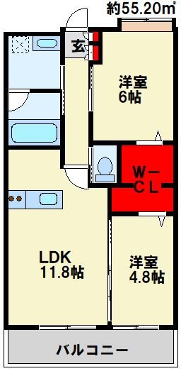 ヴェールヴァン西小倉 間取り