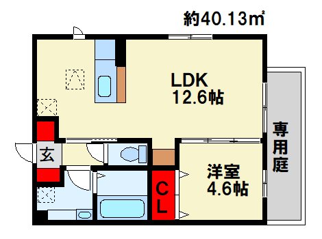 AURALEE 苅田  ※間取りは反転画像です。