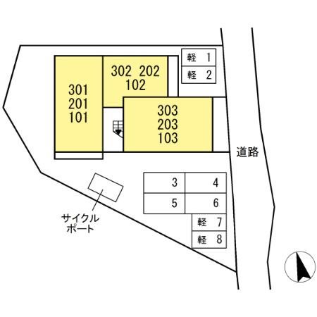 Maison de Hippo 駐車場配置図