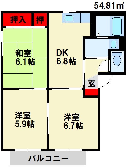 Vida,Valuge A棟 間取り