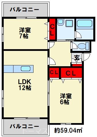 エクセルシティ門司A棟  間取り