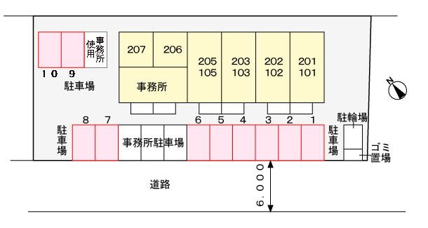 レグルスNana 駐車場配置図