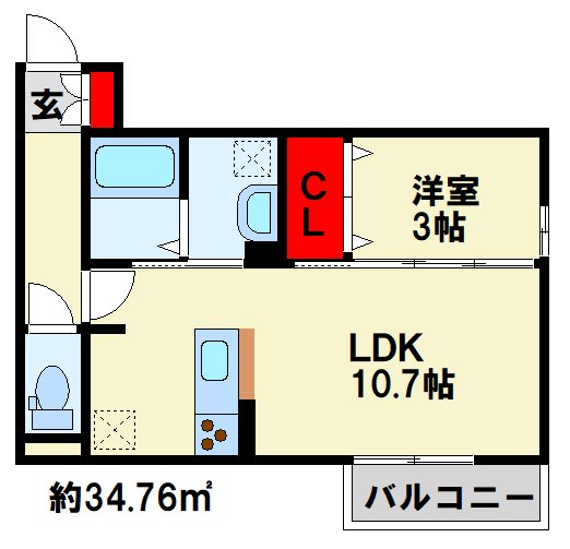 パディコート下城野 間取り