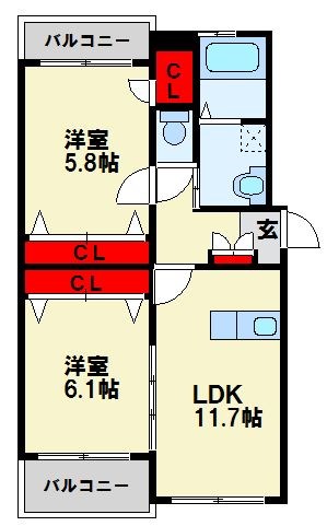 プレステージ千代南 間取り