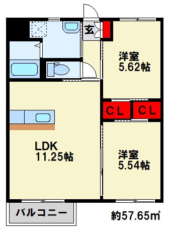 ＰＲＥＳＴＩＧＥ　ＥＸＥ ※間取りは反転画像です。