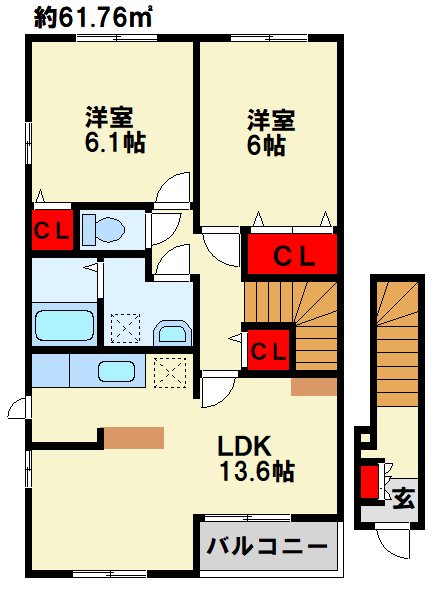 サンレミ葛原 Ｃ棟 間取り