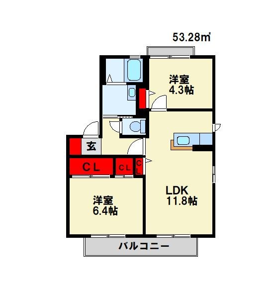 eタウン本城 H棟   間取り