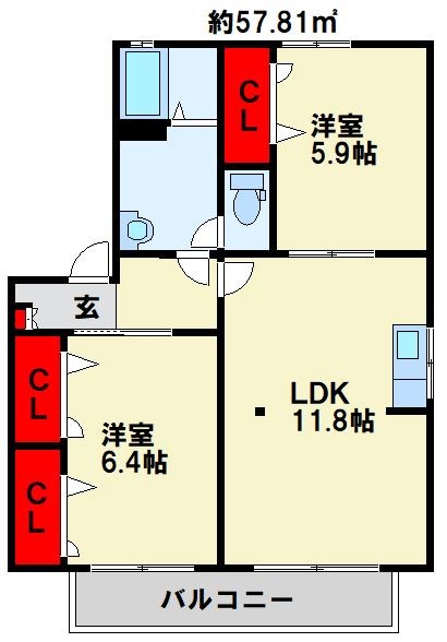 コモンシティ志井　C棟 間取り