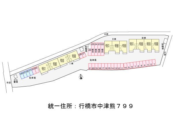 グレイスE　Ⅲ 敷地内配置図