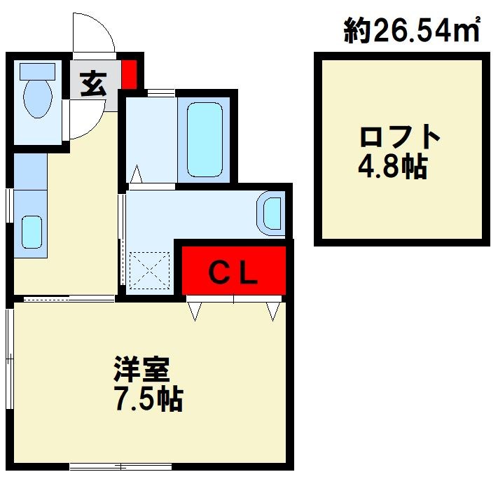 トレゾア中曽根東　A棟   ロフト付きのお部屋です。